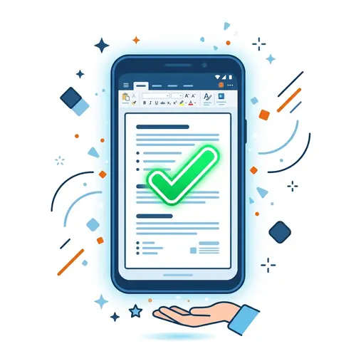 A perfectly formatted Word document with a success checkmark